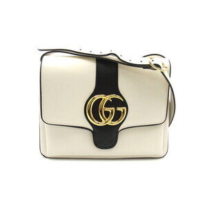 Gucci Ally GG Marmont Leather Shoulder Bag Ivory White Black